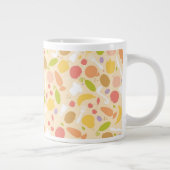 Vegetarier, der Musterhintergrund kocht Jumbo-Tasse (Rechts)