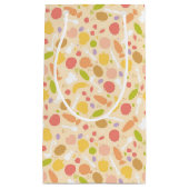 Vegetarier, der Musterhintergrund kocht Kleine Geschenktüte (Vorderseite)