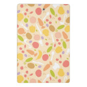 Vegetarier, der Musterhintergrund kocht Mini Klemmbrett (Rückseite)