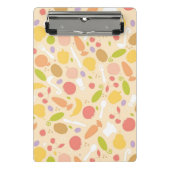 Vegetarier, der Musterhintergrund kocht Mini Klemmbrett (Vorderseite)