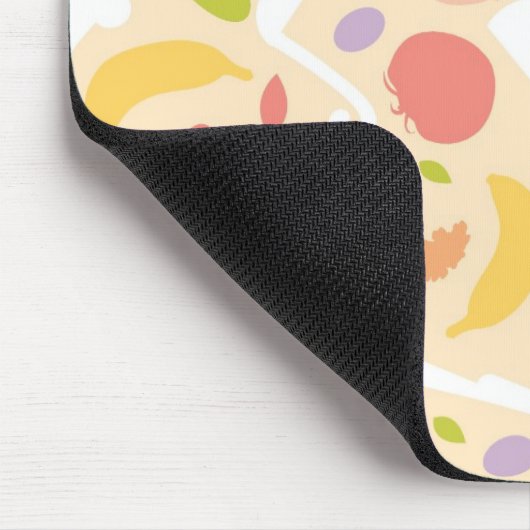 Vegetarier, der Musterhintergrund kocht Mousepad (Ecke)