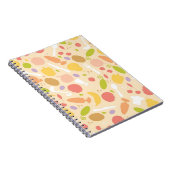 Vegetarier, der Musterhintergrund kocht Notizblock (Rechte Seite)