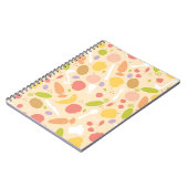 Vegetarier, der Musterhintergrund kocht Notizblock (Linke Seite)