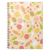 Vegetarier, der Musterhintergrund kocht Notizblock (Vorderseite)