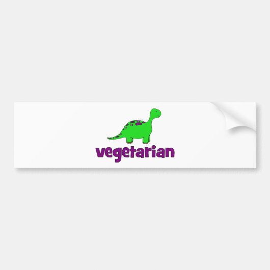 Vegetarier - Dinosaurier-Entwurf Autoaufkleber (Vorne)