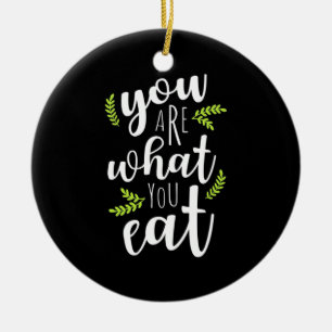 Vegetarier du bist, was du isst keramik ornament
