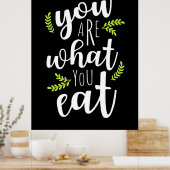Vegetarier du bist, was du isst poster (Küche)