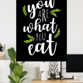 Vegetarier du bist, was du isst poster (Heimbüro)