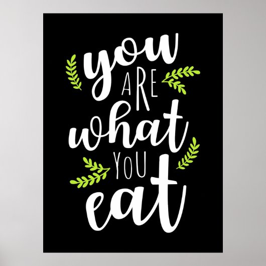 Vegetarier du bist, was du isst poster (Vorne)