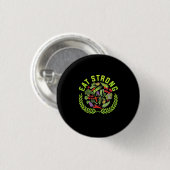 Vegetarier essen stark button (Vorne & Hinten)