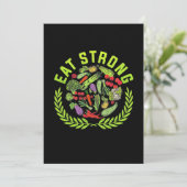 Vegetarier essen stark einladung (Stehend Vorderseite)