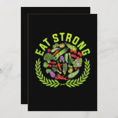 Vegetarier essen stark einladung (Vorne/Hinten)
