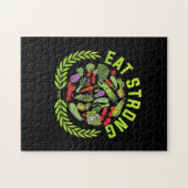 Vegetarier essen stark puzzle (Horizontal)