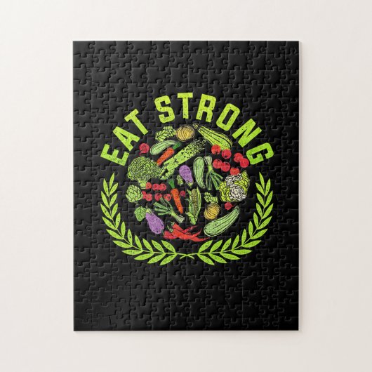 Vegetarier essen stark puzzle (Vertikal)