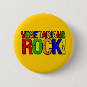 Vegetarier FELSEN Button