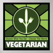 Vegetarier-Flagge Poster (Vorne)