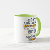 Vegetarier fragen nicht über mein Protein Tasse (VorderseiteRechts)