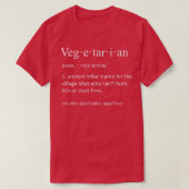 Vegetarier Funny Sarcastic Definition Funny Sarcas T-Shirt (Design vorne)