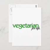 Vegetarier fürs Leben Postkarte (Vorne/Hinten)