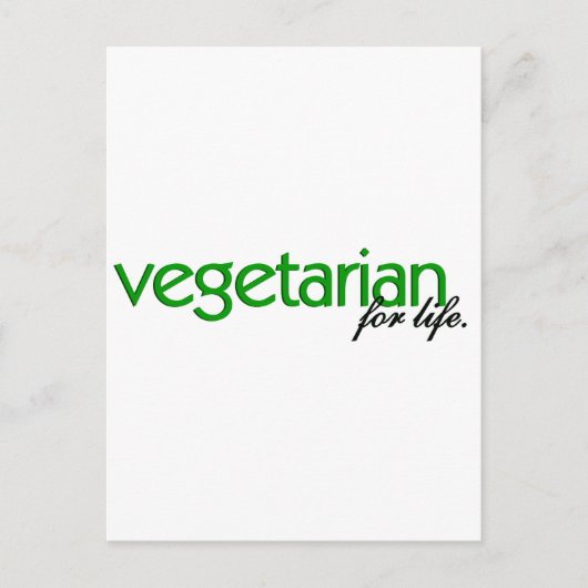 Vegetarier fürs Leben Postkarte (Vorderseite)