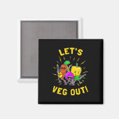 Vegetarier Gelassen Vegan Magnet (Vorderseite/Rückseite)