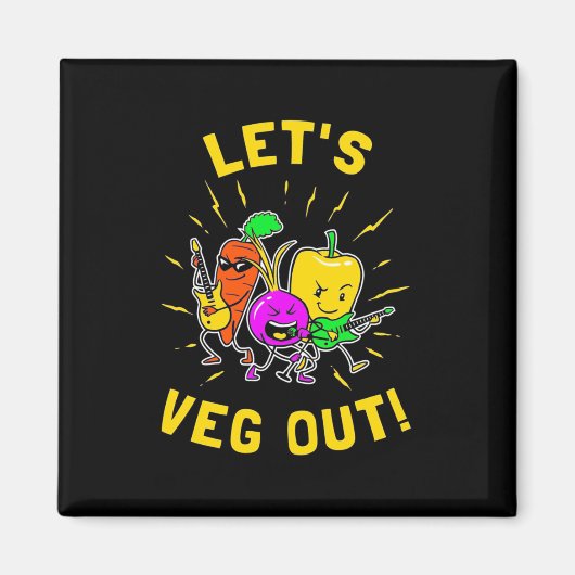 Vegetarier Gelassen Vegan Magnet (Vorne)