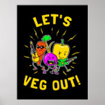 Vegetarier Gelassen Vegan Poster<br><div class="desc">Vegetarier Gelassen Vegan</div>