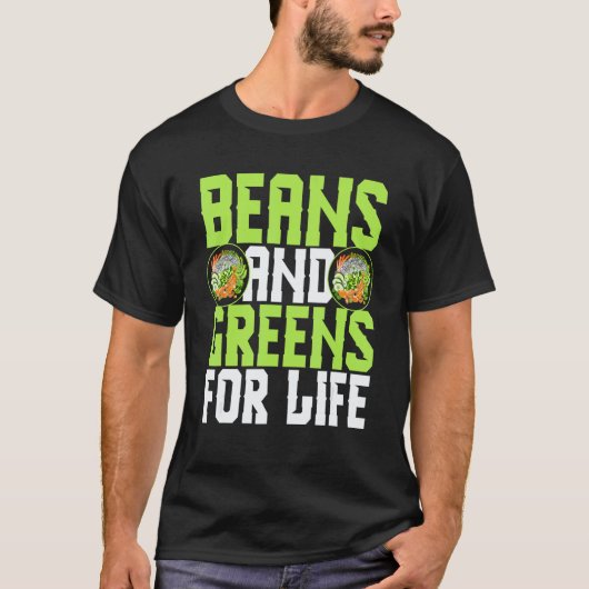 Vegetarier Gemüse Bohnen Und Blattgemüse Leben Gem T-Shirt (Vorderseite)