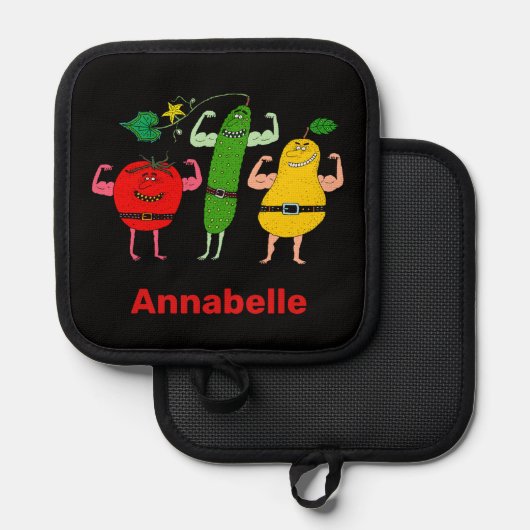 Vegetarier Gemüse Rock Personalisieren Topflappen (Vorderseite/Rückseite)