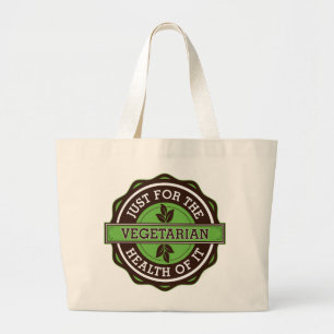 Vegetarier gerade für die Gesundheit von ihr Jumbo Stoffbeutel