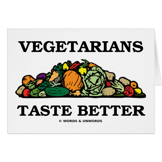 Vegetarier-Geschmack besser (vegetarischer Spaß) (Vorderseite (Horizontal))