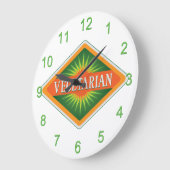 Vegetarier Große Wanduhr (Winkel)