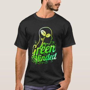 Vegetarier Grün gedämpft Go vegan T-Shirt