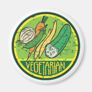 Vegetarier Grunge Magnet