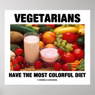 Vegetarier haben die farbenfrohe Ernährung Poster