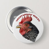 Vegetarier herrschen! -Button Button (Vorne & Hinten)