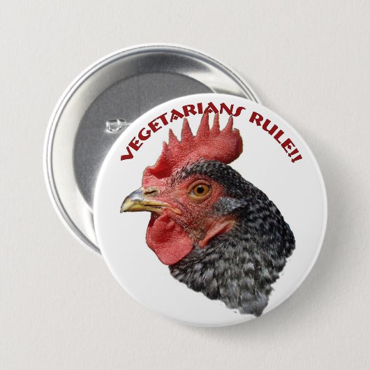 Vegetarier herrschen! -Button Button (Vorne & Hinten)