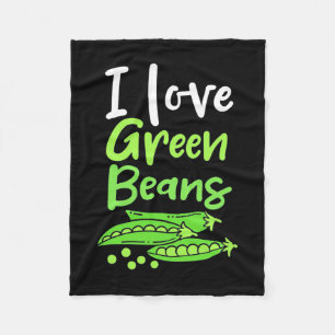 Vegetarier I Liebe Grüne Bohnen Fleecedecke