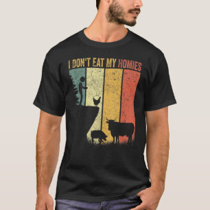 Vegetarier, ich esse meine Heime nicht, lustiger V T-Shirt
