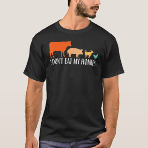 Vegetarier, ich esse meine Heime nicht, lustiger V T-Shirt
