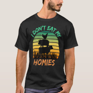 Vegetarier Ich esse meine Homies nicht Vegan Retr T-Shirt