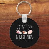 Vegetarier ich essen meine Freunde nicht Schlüsselanhänger (Vorderseite)