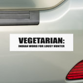 VEGETARIER IST EIN INDISCHES WORT FÜR MIESEN JÄGER AUTOAUFKLEBER (Auf Auto)