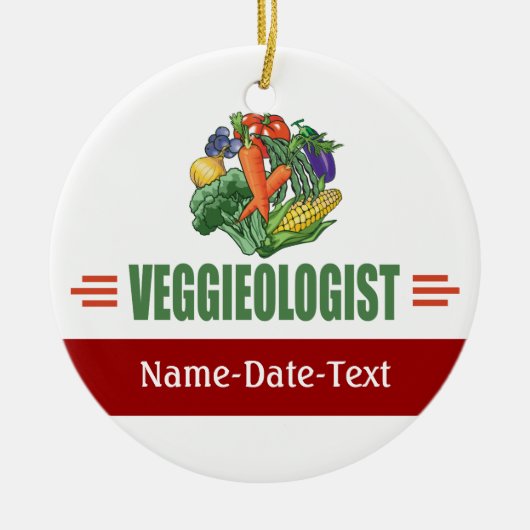 Vegetarier Keramik Ornament (Vorne)
