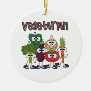 Vegetarier Keramik Ornament