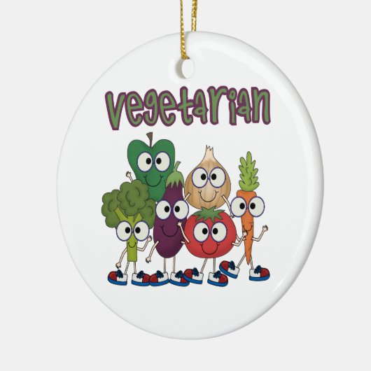 Vegetarier Keramik Ornament (Links)