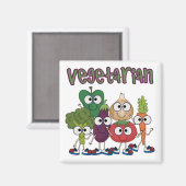 Vegetarier Magnet (Vorderseite/Rückseite)