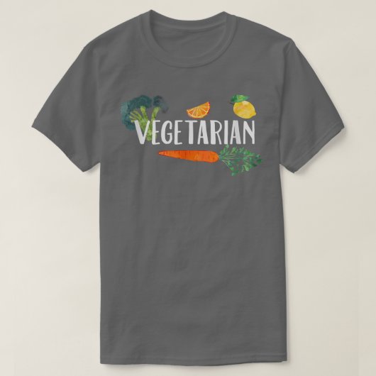 Vegetarier mit Gemüse T-Shirt (Design vorne)