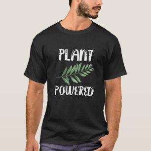 Vegetarier mit Pflanze und Veganer T-Shirt