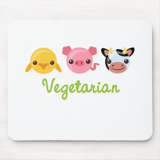 Vegetarier Mousepad (Vorne)